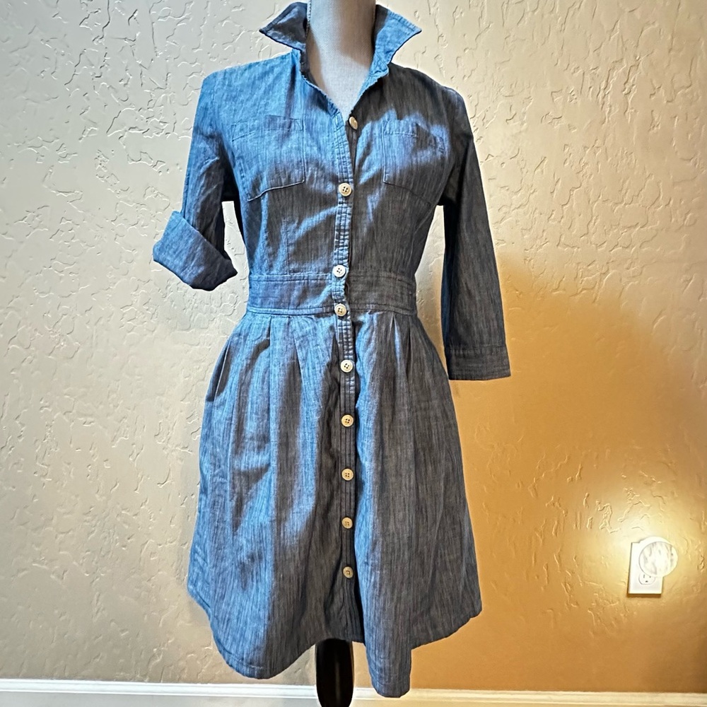 Old Navy Chambray Button-Up Dress (Sz 8)